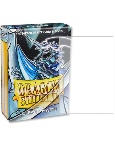 Protecții pentru cărți de joc Dragon Shield Clear Sleeves - Small Matte (60 buc.) - 2