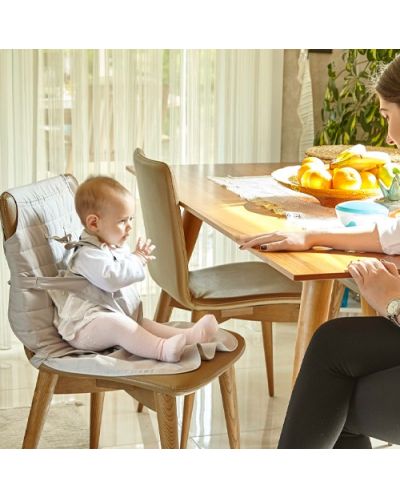 Scaun de Masa pentru Bebeluși - portabil -  BabyJem - gri - 3