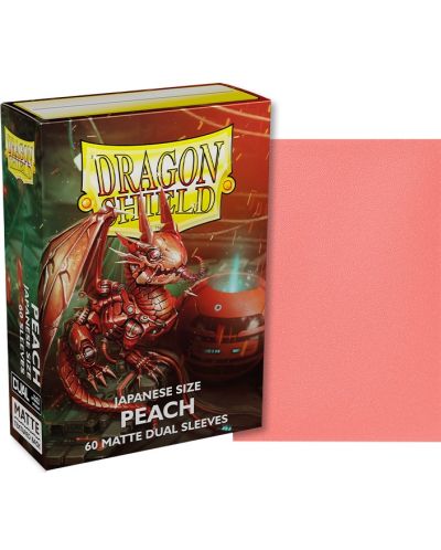 Protecții pentru cărți de joc Dragon Shield Dual Sleeves - Small Matte Peach (60 buc.) - 2