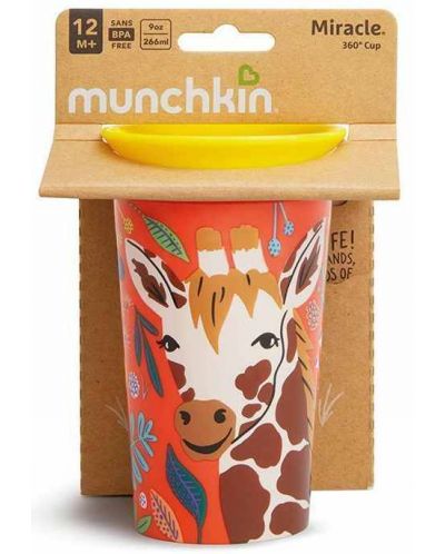 Munchkin Transitional Cup - Miracle 360°, Giraffe, 266 ml - 3