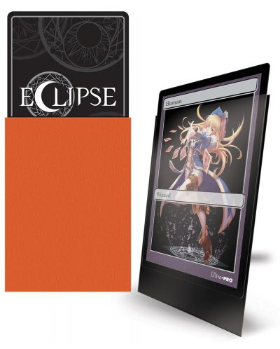 Protecții pentru cărți Ultra Pro - Eclipse Gloss Small Size, Pumpkin Orange (60 buc.) - 2