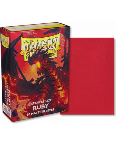 Protecții pentru cărți de joc Dragon Shield - Small Matte Ruby (60 buc.) - 2