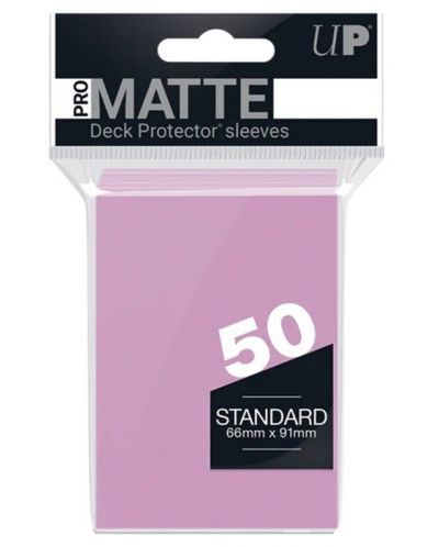 Protecții pentru cărți Ultra Pro - PRO-Matte Standard Size, Pink (50 buc.) - 1