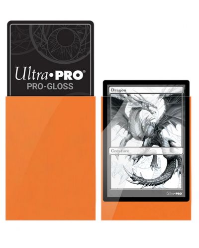 Protecții pentru cărți Ultra Pro PRO - Gloss Standard Size, Orange (50 buc.) - 2