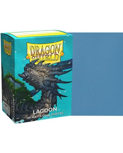 Protecții pentru cărți de joc Dragon Shield Dual Sleeves - Matte Lagoon (100 buc.) - 2