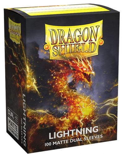 Protecții pentru cărți de joc Dragon Shield Dual Sleeves - Matte Lightning (100 buc.) - 1