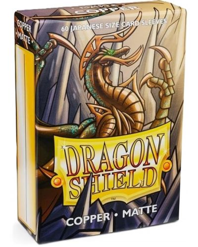 Protecții pentru cărți de joc Dragon Shield Sleeves - Small Matte Copper (60 buc.) - 1