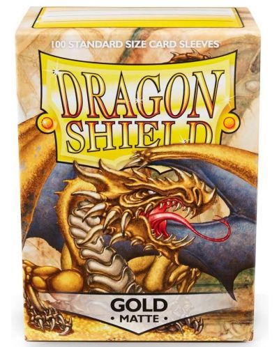 Manșoane Dragon Shield - Aur mat (100 buc.) - 1