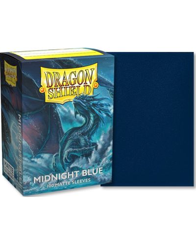 Protecții pentru cărți de joc Dragon Shield - Matte Midnight Blue (100 buc.) - 2