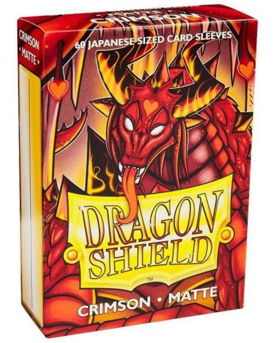 Manșoane Dragon Shield - Small Matte Crimson (60 buc.) - 1