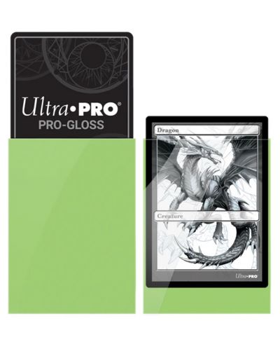Protecții pentru cărți Ultra Pro - PRO-Gloss Standard Size, Lime Green (50 buc.) - 2