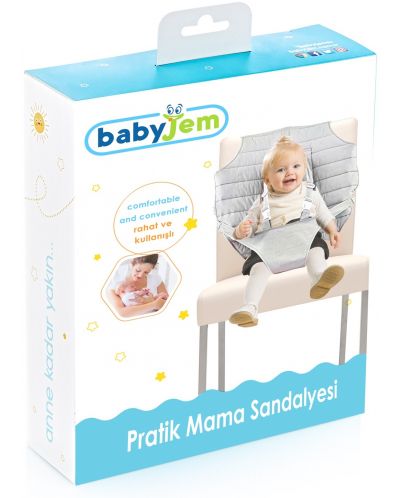 Scaun de Masa pentru Bebeluși - portabil -  BabyJem - gri - 4