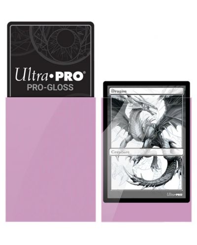 Protecții pentru cărți Ultra Pro PRO - Gloss Standard Size, Bright Pink (50 buc.) - 2