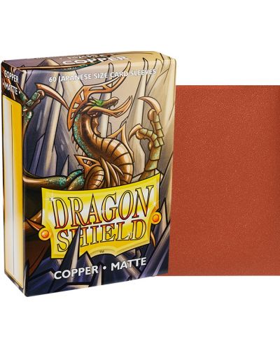 Protecții pentru cărți de joc Dragon Shield Sleeves - Small Matte Copper (60 buc.) - 2
