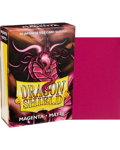 Protecții pentru cărți de joc Dragon Shield Sleeves - Small Matte Magenta (60 buc.) - 2