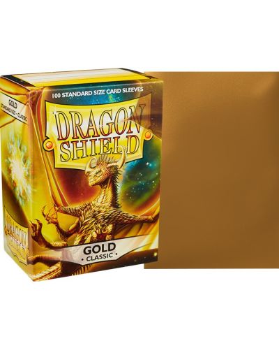 Protecții pentru cărți de joc Dragon Shield Classic Sleeves - Aur (100 buc.) - 2