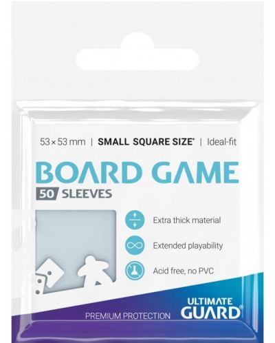 Protectii de carti de joc Ultimate Guard for Board Game Cards Small Square (50 buc.) - 1