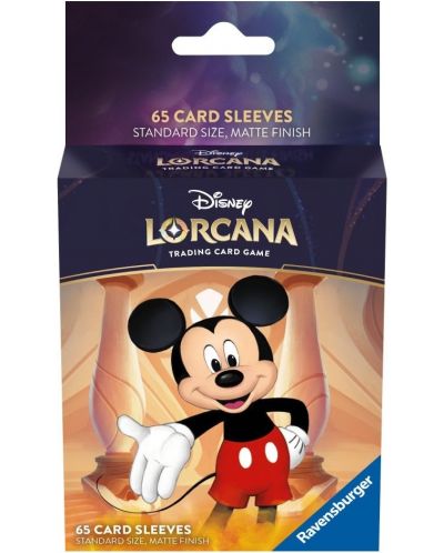Protectori pentru cărți Disney Lorcana TCG: The First Chapter Card Sleeves - Mickey Mouse (65 buc.) - 1