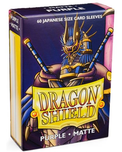 Protecții pentru cărți de joc Dragon Shield - Small Matte Purple (60 buc.) - 1
