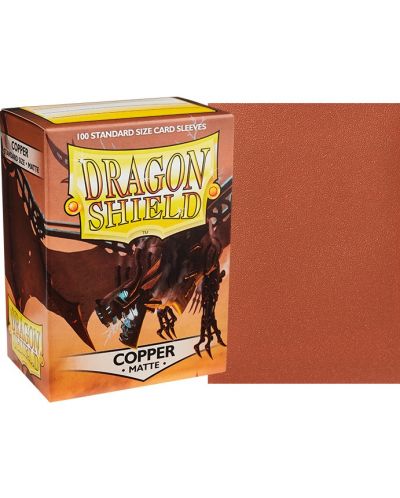 Protecții pentru cărți de joc Dragon Shield Sleeves - Matte Copper(100 buc.) - 2