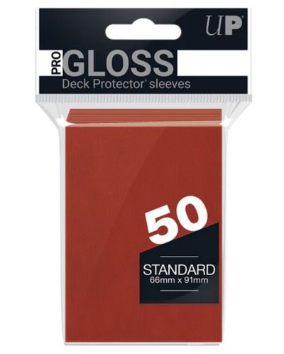 Protecții pentru cărți Ultra Pro PRO - Gloss Standard Size, Red (50 buc.) - 1
