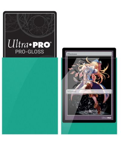 Protecții pentru cărți  Ultra Pro - PRO-Gloss Aqua Small (60 buc.) - 2