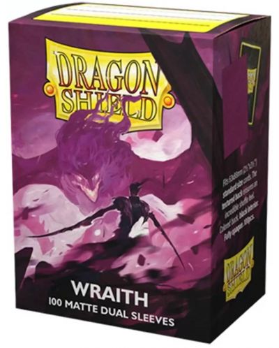 Protecții pentru cărți de joc Dragon Shield Dual Wraith - Matte (100 buc.) - 1