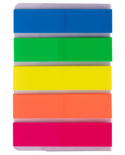 Indicii transparenți Apli - 5 culori neon, 12 x 45 mm  - 2