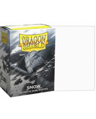 Protecții pentru cărți de joc Dragon Shield Dual Sleeves - Matte Snow (100 buc.) - 2