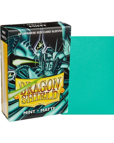 Protecții pentru cărți de joc Dragon Shield Sleeves - Small Matte Mint (60 buc.) - 2