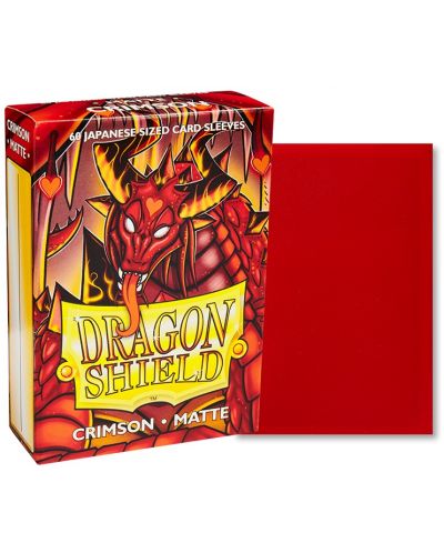Manșoane Dragon Shield - Small Matte Crimson (60 buc.) - 2