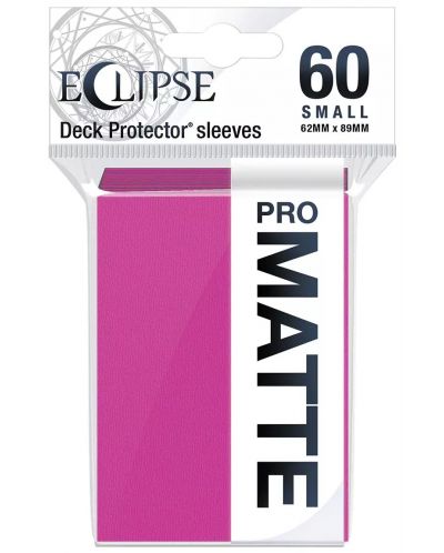 Protecții pentru cărți Ultra Pro - Eclipse Matte Small Size, Hot Pink (60 buc.)  - 1