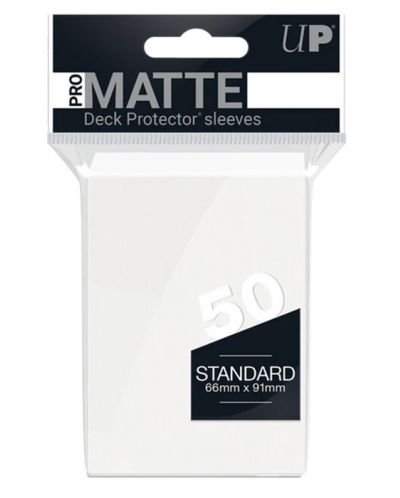 Protecții pentru cărți Ultra Pro PRO - PRO-Matte Standard, White (50 buc.) - 1