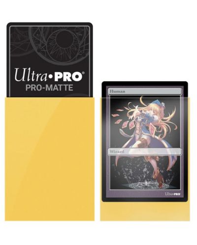 Protecții pentru cărți Ultra Pro - PRO-Matte Yellow Small (60 buc.) - 2
