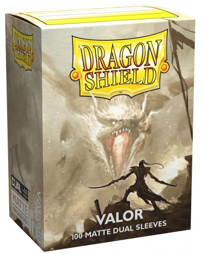 Protecții pentru cărți de joc Dragon Shield Dual Valor Sleeves - Matte (100 buc.) - 1