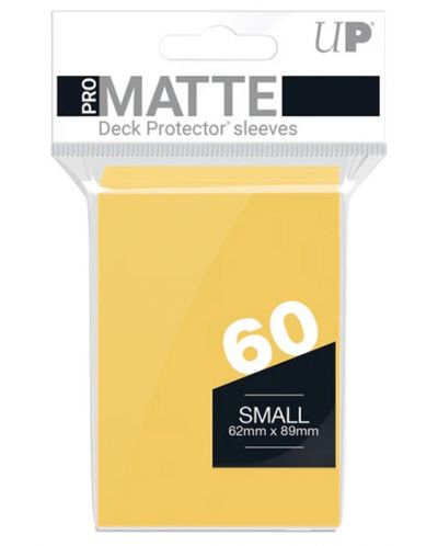 Protecții pentru cărți Ultra Pro - PRO-Matte Yellow Small (60 buc.) - 1