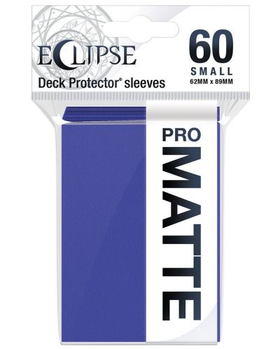 Protecții pentru cărți Ultra Pro - Eclipse Matte Small Size, Royal Purple (60 buc.) - 1