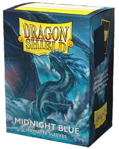 Protecții pentru cărți de joc Dragon Shield - Matte Midnight Blue (100 buc.) - 1