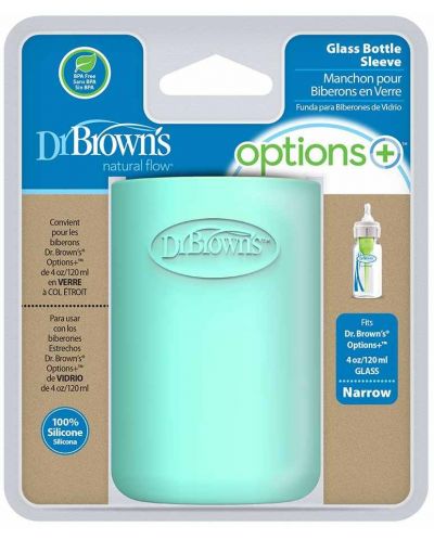 Protector pentru biberon  Dr.Brown's - Options+ Narrow, 120 ml, Mentă - 4
