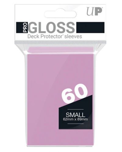 Protecții pentru cărți Ultra Pro - PRO-Gloss Pink Small (60 buc.) - 1