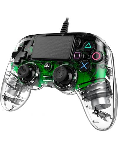 Controller Nacon за PS4 - Wired Illuminated Compact Controller, crystal green - 3