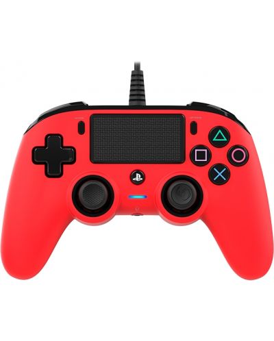 Controller Nacon за PS4 - Wired Compact, rosu - 1