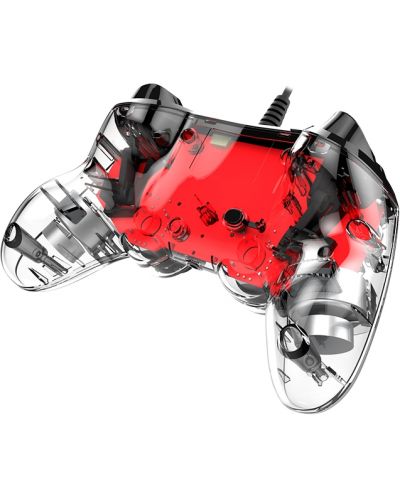 Controller Nacon pentru PS4 - Wired Illuminated Compact Controller, crystal red - 10