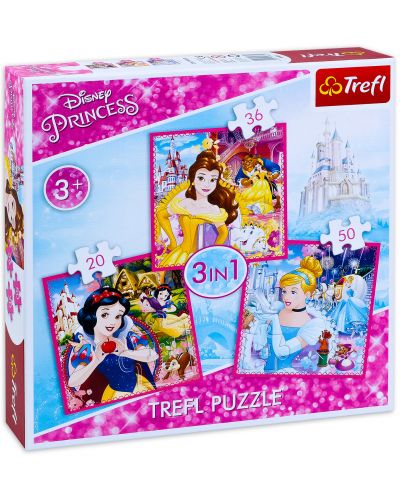 Puzzle Trefl 3 in 1 -  Printese Disney - 1