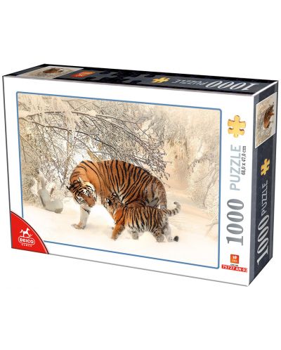 Puzzle Deico Games de 1000 piese - Animals, Tigers - 1