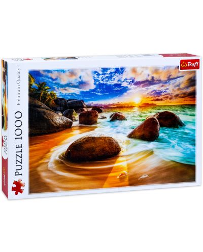 Puzzle Trefl de 1000 piese - Plaja Samudra, India - 1