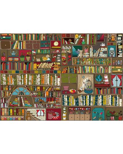 Puzzle Deico Games de 1000 piese - Pattern, Bookshelf - 2