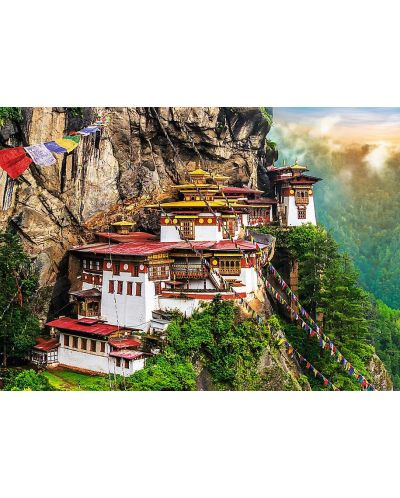 Puzzle Trefl de 2000 piese - Complexul de templu Paro Taktsang, Bhutan - 2