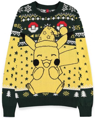 Pulover Difuzed Games: Pokemon - Christmas Jumper Pikachu - 1