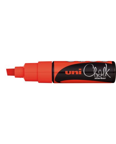 Marker creta lichida Uniball - Rosu, 8.0 mm - 1